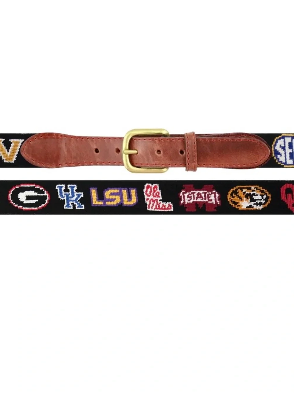 Smathers & Branson SEC needlepoint belt